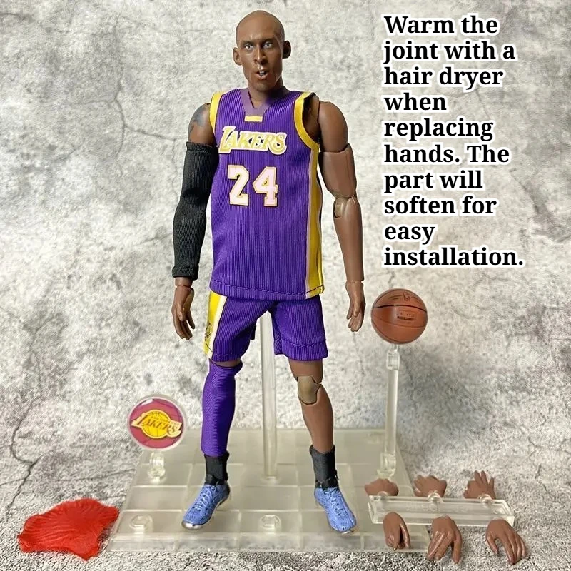 NBA Basketball Star Cloth Outfit Kobe Articulated Action Figure, Soldier Model Desktop Ornament, Gift for Collection - view 3