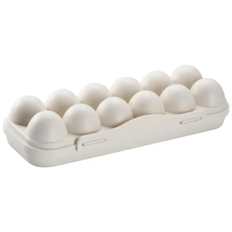 12 Seats Durable Egg Tray Holder Anti-collision Damage Refrigerator Storage Box Crisper Container Organizer Household Supplies