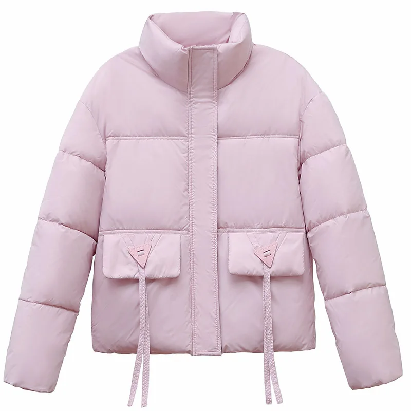 

Укороченная женская зимняя стеганая куртка с геометрическим принтом и воротником с лацканами на молнии, женское стеганое пальто, утолщенное ветрозащитное пальто для женщин