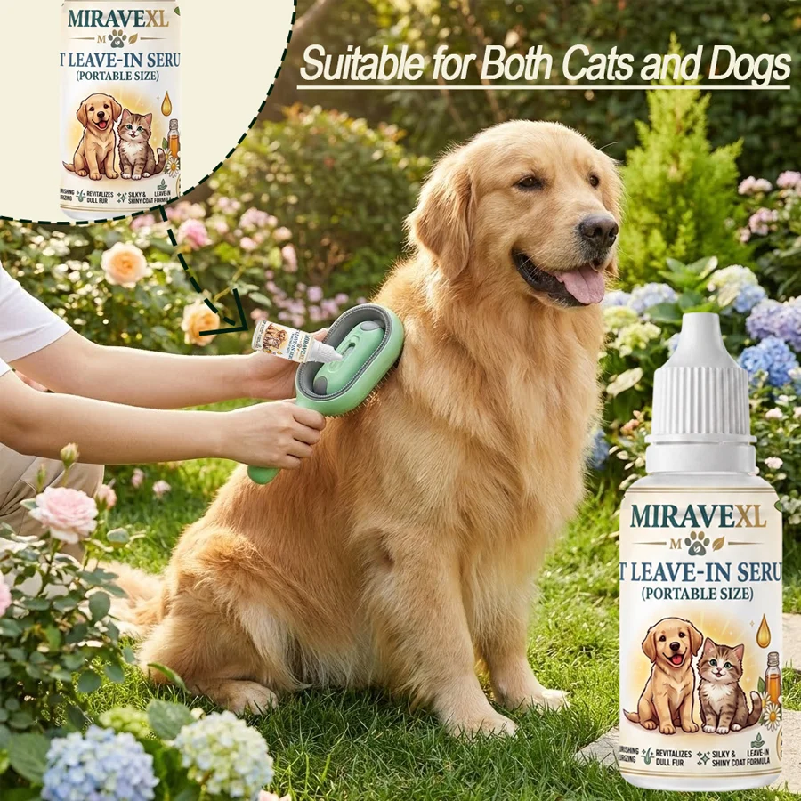 Sérum nettoyant sans eau 20 ml pour chiens et chats, essence désodorisante sans rinçage, shampoing sec, revitalisant pour l'entretien du pelage, fournitures de bain