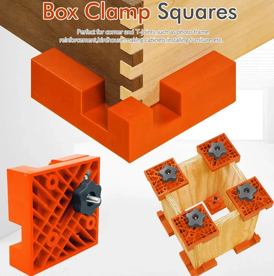 

Quick Spring Loaded Right Angle Clamps, 90° Panel Splicing Jig & Square Ruler for Woodworking, Positioning Auxiliary Tool