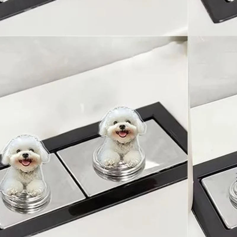2Pcs 2D Flat Toilet Press Button Tank Push Switch Long Nail Room Decor Bathing Button Tool Home Water Flush Protector