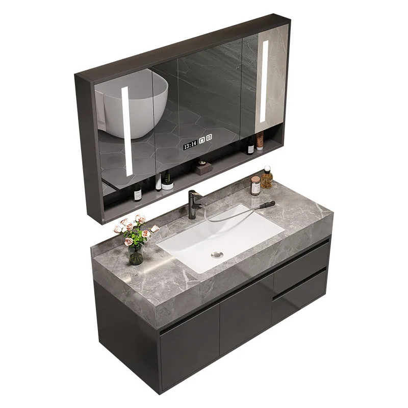 

Light luxury rock slab modern simple hand and face wash toilet washtable set