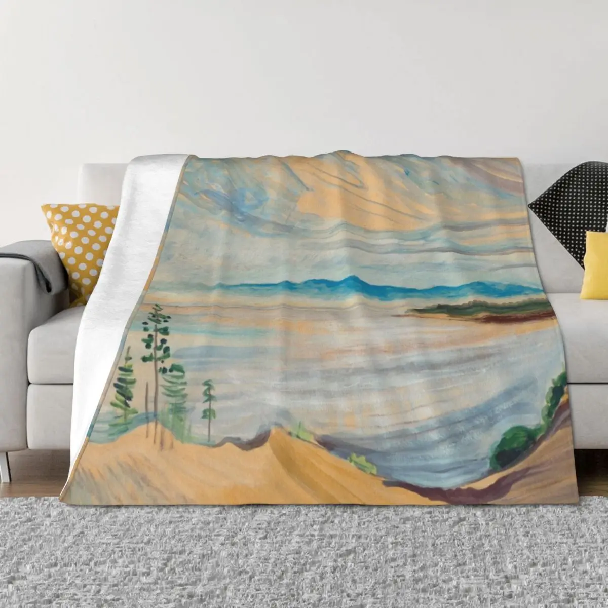 

Emily Carr, Strait of Juan de Fuca from the Gravel Pit Throw Blanket Giant Sofa For Baby Comforter halloween Blankets
