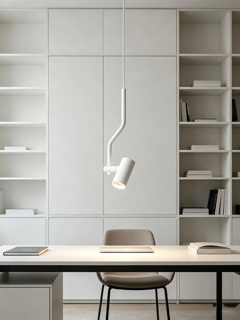 Art LED Pendant Light White Black Metal