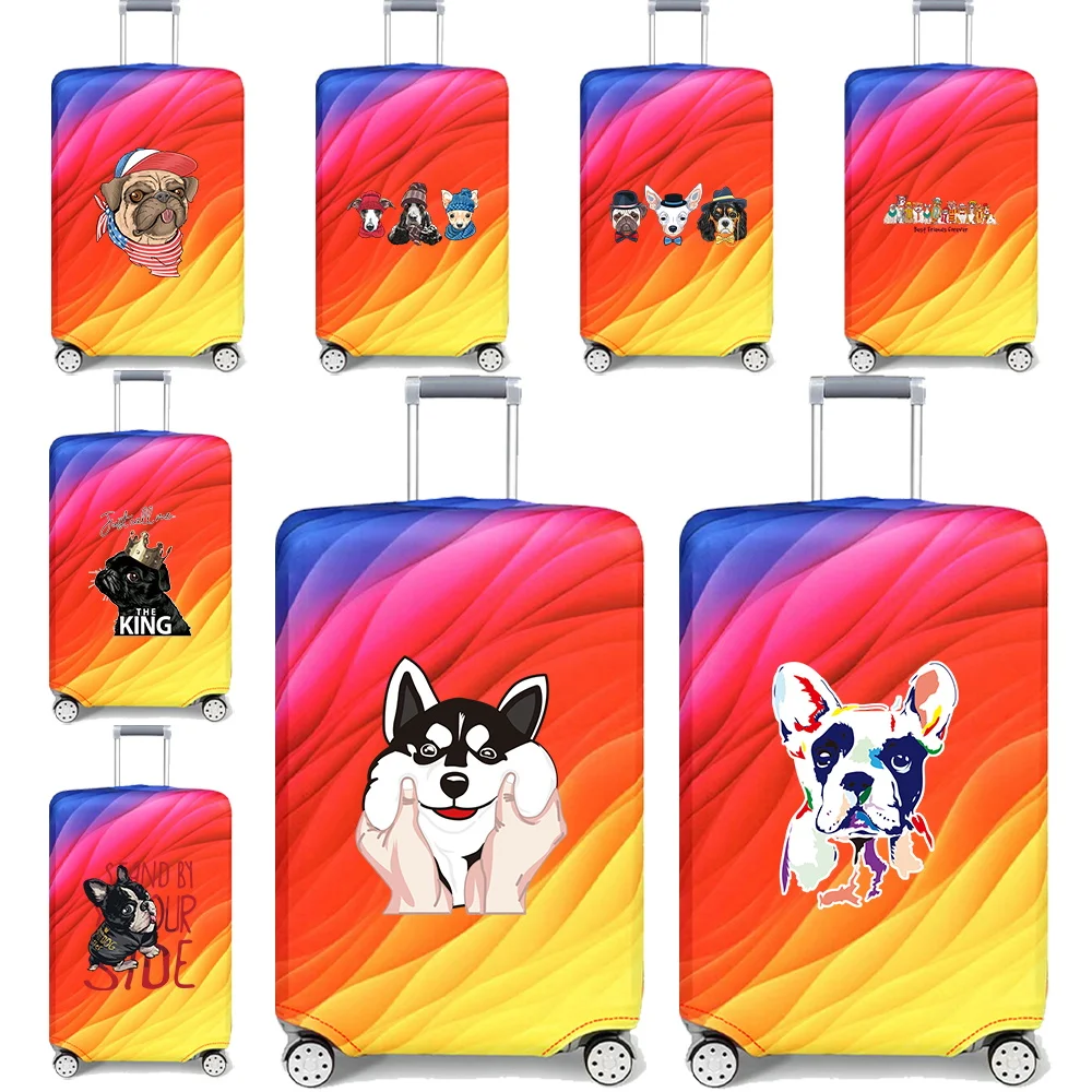 

Набор дорожных чехлов для чемоданов (18-32 дюйма) с принтом собаки: защита от пыли и аксессуары для багажа
