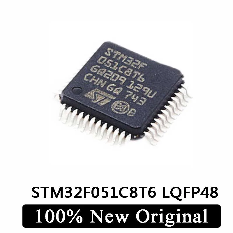 100% New Original STM32F051C8T6 STM32F051K6U7 STM32F051K8U7 STM32F051R8T6 STM32F051 LQFP48 microcontroller IC chip in Stock