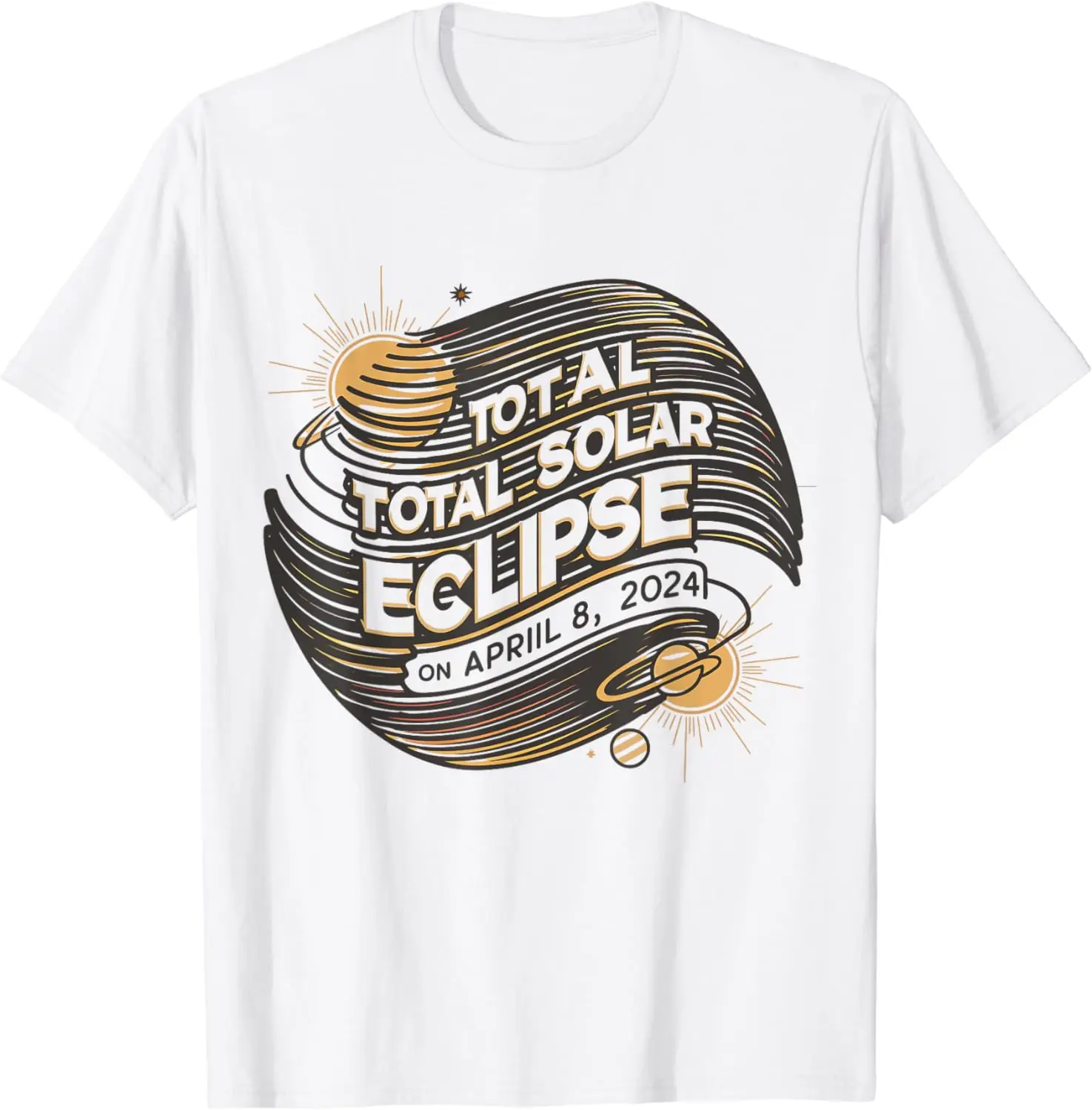 

Total Solar Eclipse April 8 2024 Retro Women Kids Men T-Shirt