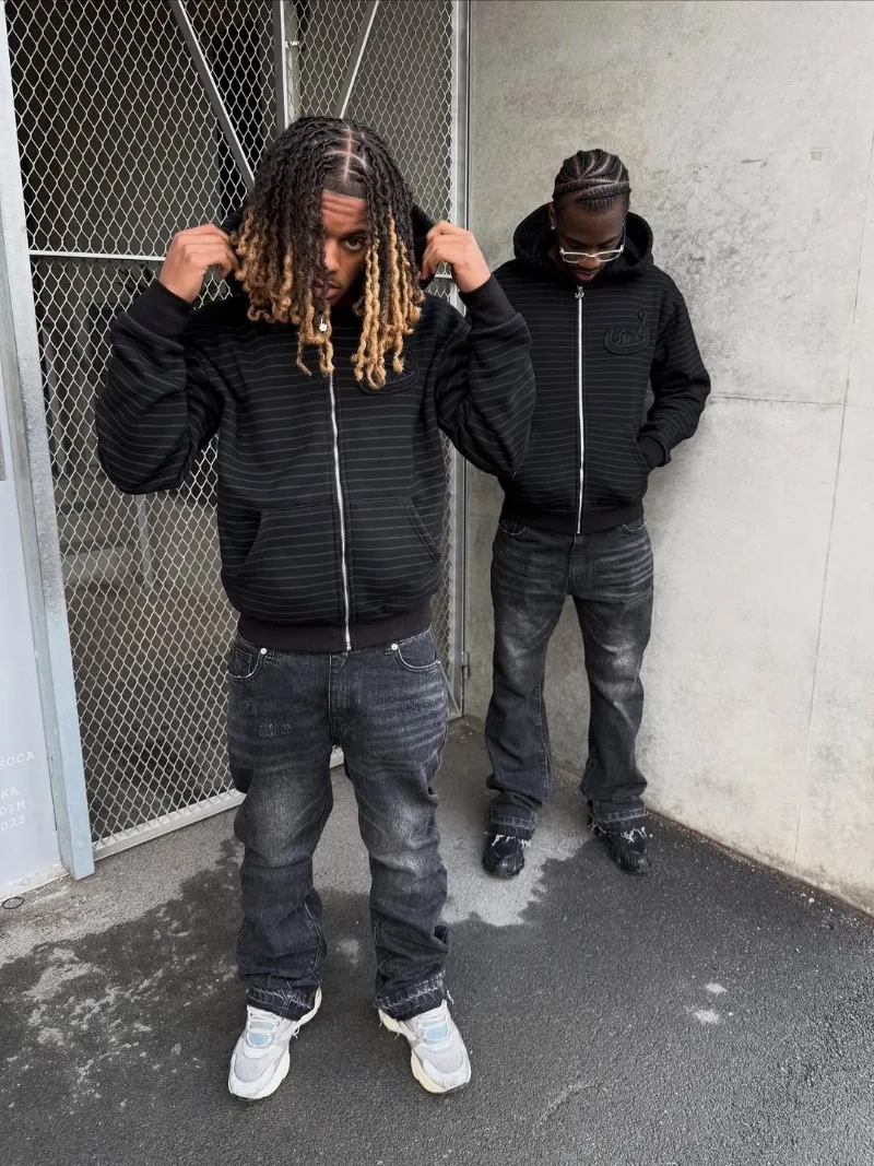 Y2K خمر سليم صالح الجينز العصرية غسلها الرجال النساء Harajuku الهيب هوب مستقيم الساق السراويل القوطية مهدب عادية مايكرو متوهج السراويل