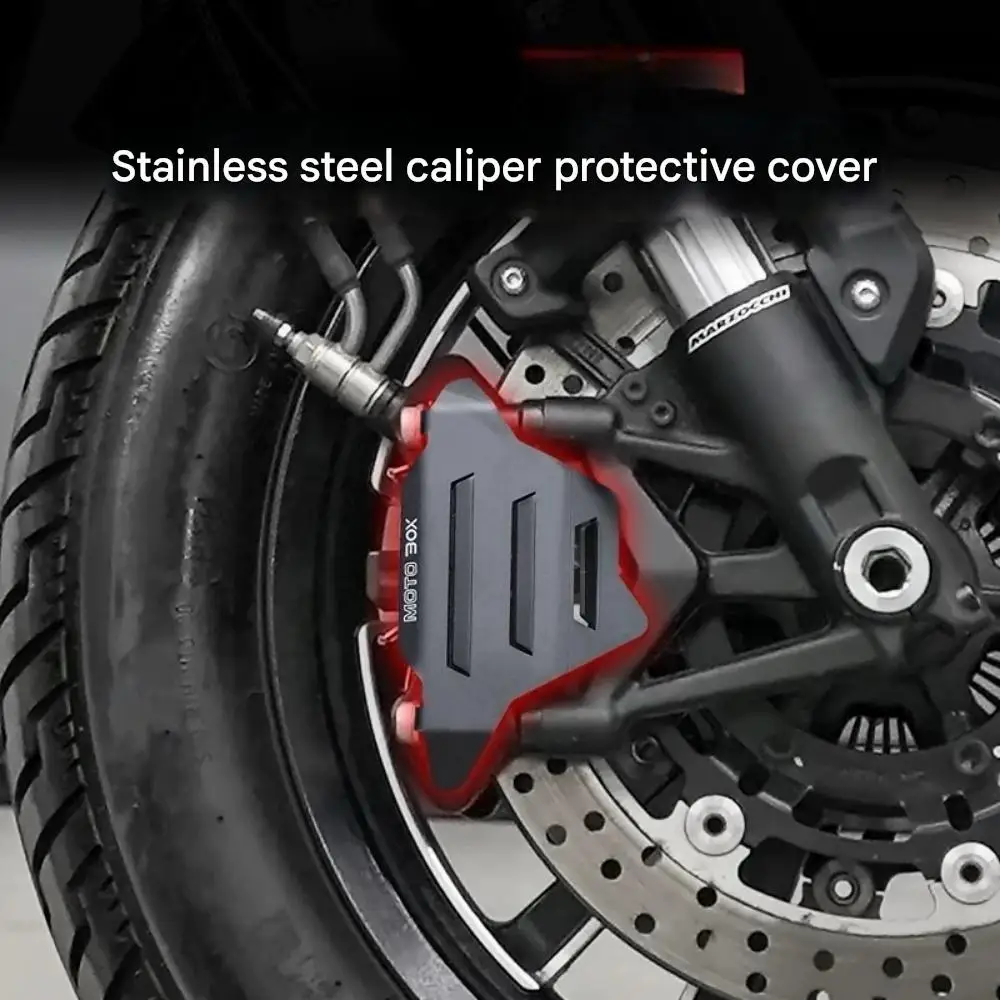 QJMOTOR SRV 600 Retro Front Brake Caliper Protective Cover Stainless Steel Cover Decorative Shell Accessory Direct Mount