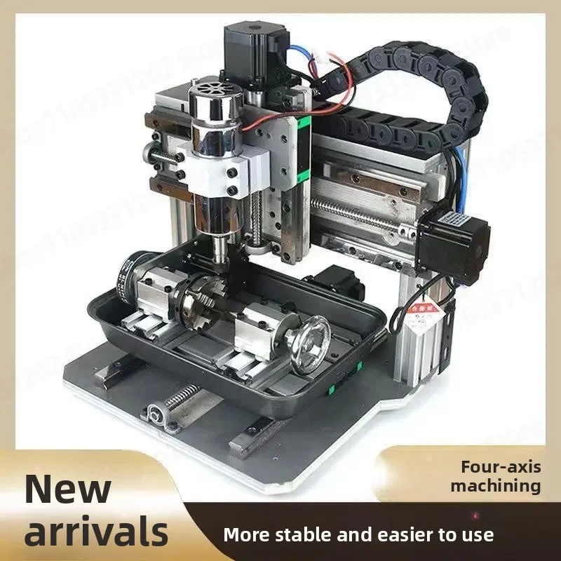 4 Axis CNC Engraving Machine Small Automatic Computer Router for Jade Metal Seal Woodworking Precision Wood Carving Tool