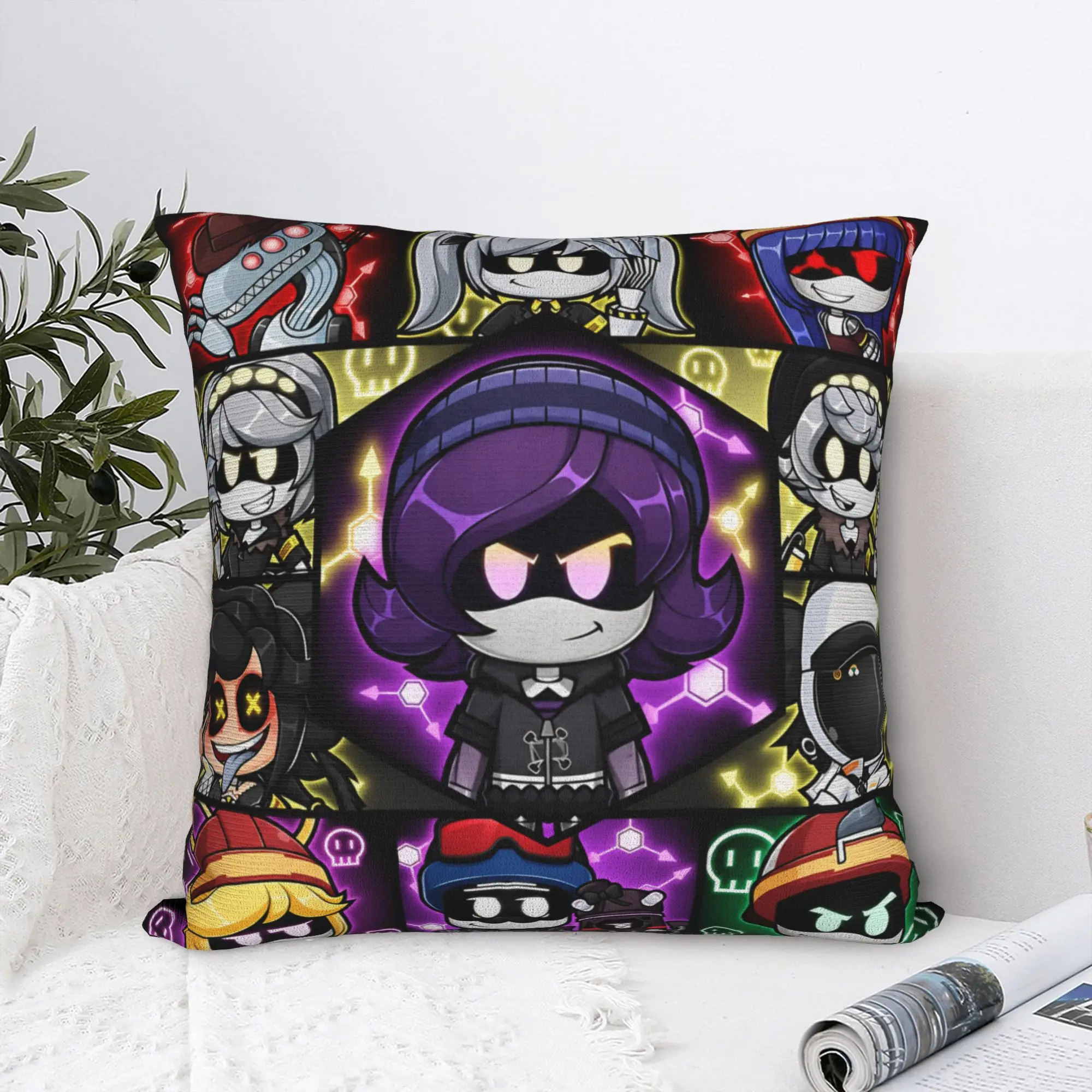 Murder Drones Uzi Doorman  Pillow Cover  Soft Cushion Cover Morden Pillow Case For Office Car Home Decor