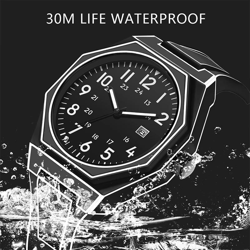 LIGE الإبداعية 2025 الرسوم المتحركة ملهمة موضة رسم ساعات رجالية ساعة مقاوم للماء سيليكون كوارتز ساعة اليد reloj hommes