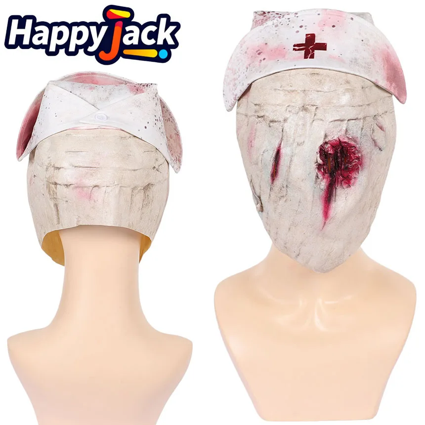 

Nurse Cosplay Hat Mask Silent 2026 Game Hill Roleplay Headwear Adult Women Halloween Carnival Party Costume Accessories Props