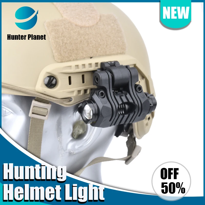 WADSN Tactical AIrsoft Strobe Consant Momentary Helmet Lamp With white Scout light Helmet Lamp FAST Hunting Helmet Flashlight