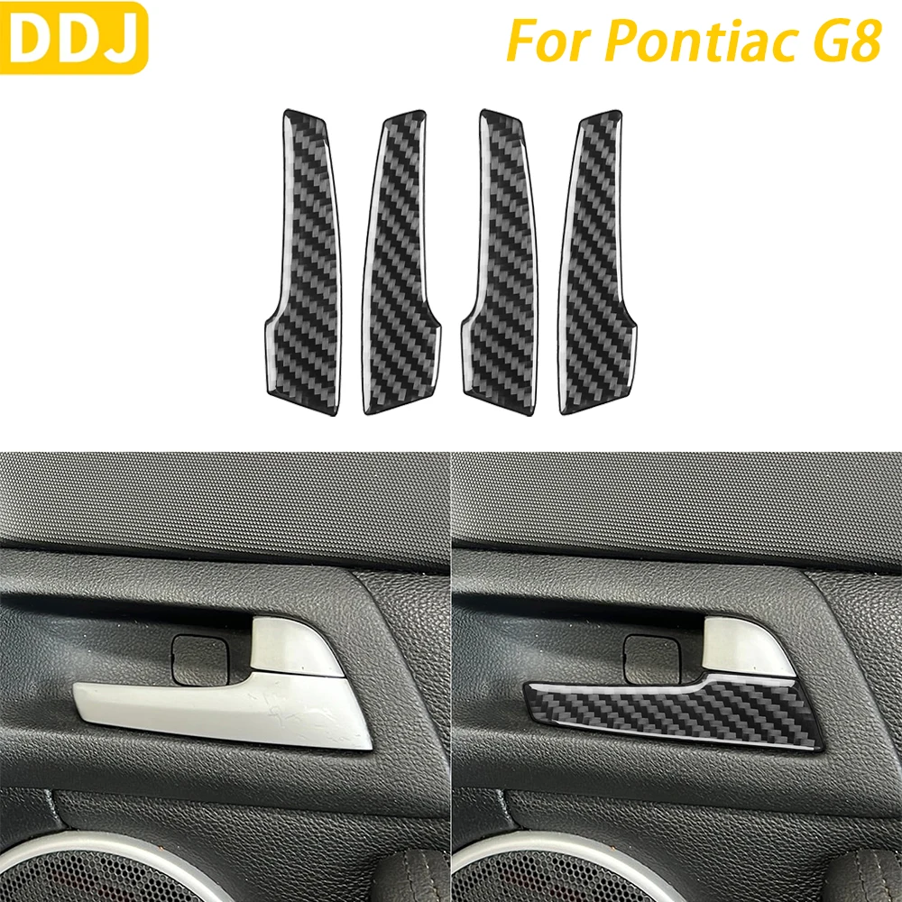 

For Pontiac G8 2008 2009 Accessories Real Carbon Fiber Inner Door Handle Panel Decorative Cover Car Interior Decoration Sticker