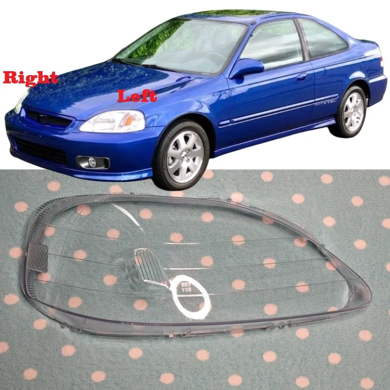 For Honda Civic 1999 2000 2001 Car Headlights Shell Headlamp Lens Glass Cover Lamp Mask Replace Original Transparent Lampshade