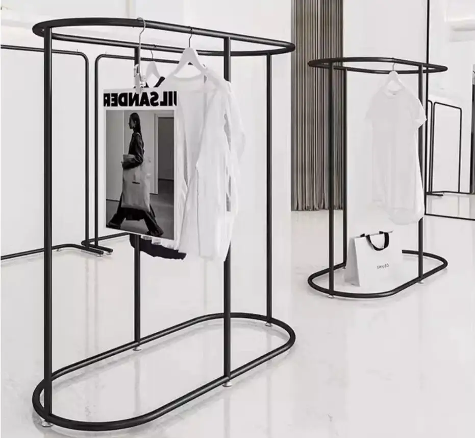Double-row round hanger, women's clothing store, clothing rack
