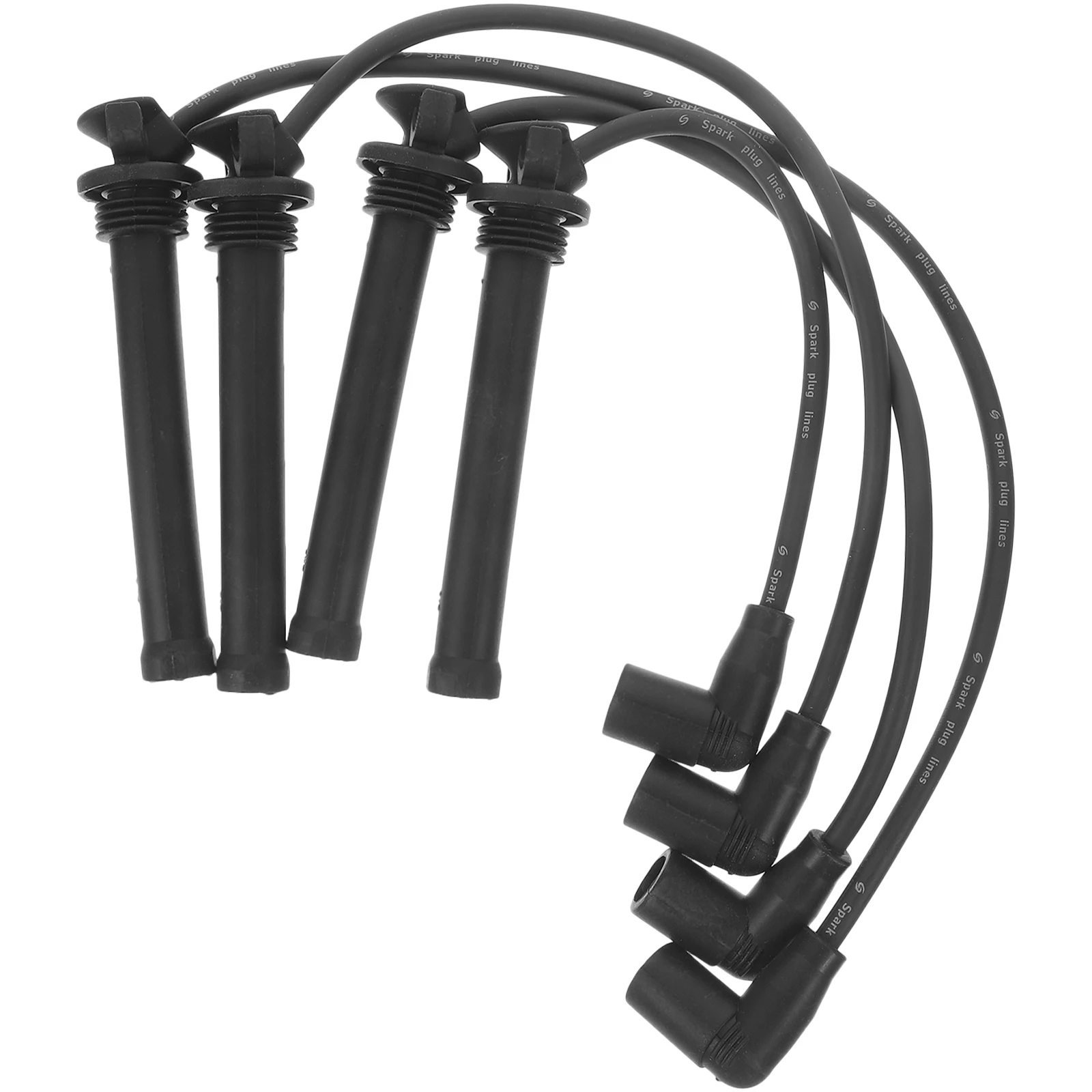 

4PCS Car Ignition Wire Spark Plug Replacement High Performance Automotive Parts Stable Characteristics Easy Installation