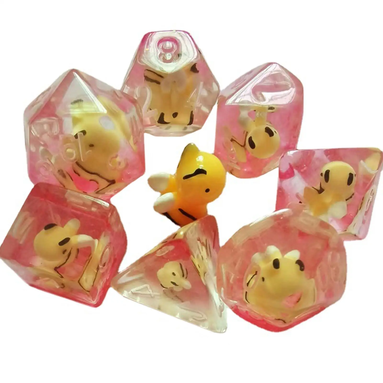 conjunto-de-7-dados-poliedricos-de-resina-fofos-com-animais-hybee-multifacetados-para-jogos-de-rpg-e-suprimentos-para-festas