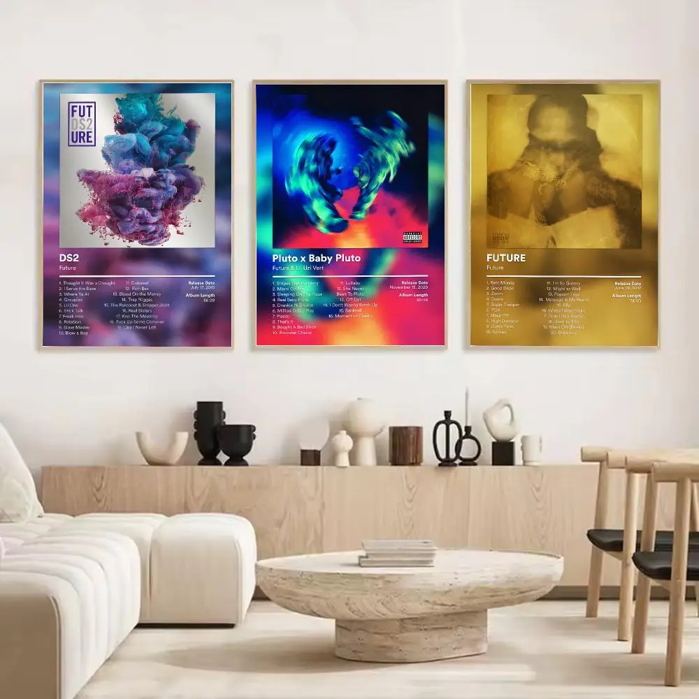 Rapper Future Painting Calligraphy Stylish Canvas Poster Wall Art for Living Room Bedroom Cafe Office Decor Gift