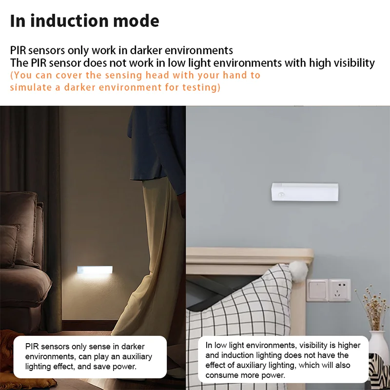 Luce per armadio con sensore di movimento a LED ricaricabile per accessori per camper - Ideale per armadio, cucina, armadio, scale - Notte a batteria