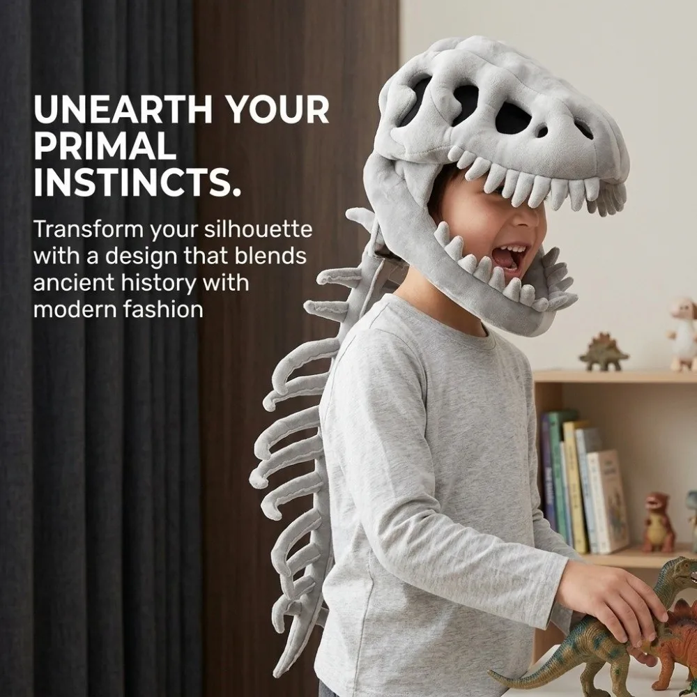 Halloween Cosplay Costume Dinosaur Skeleton Costume Costume Props Horror Skeleton Dinosaur Skeleton Outfit Stuffed Plush