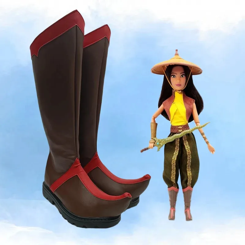 

Обувь для косплея «Аниме и последний дракон Рая», ботинки, аксессуары для костюмов на Хэллоуин, индивидуальный заказ 6;d'3,h'7.b;