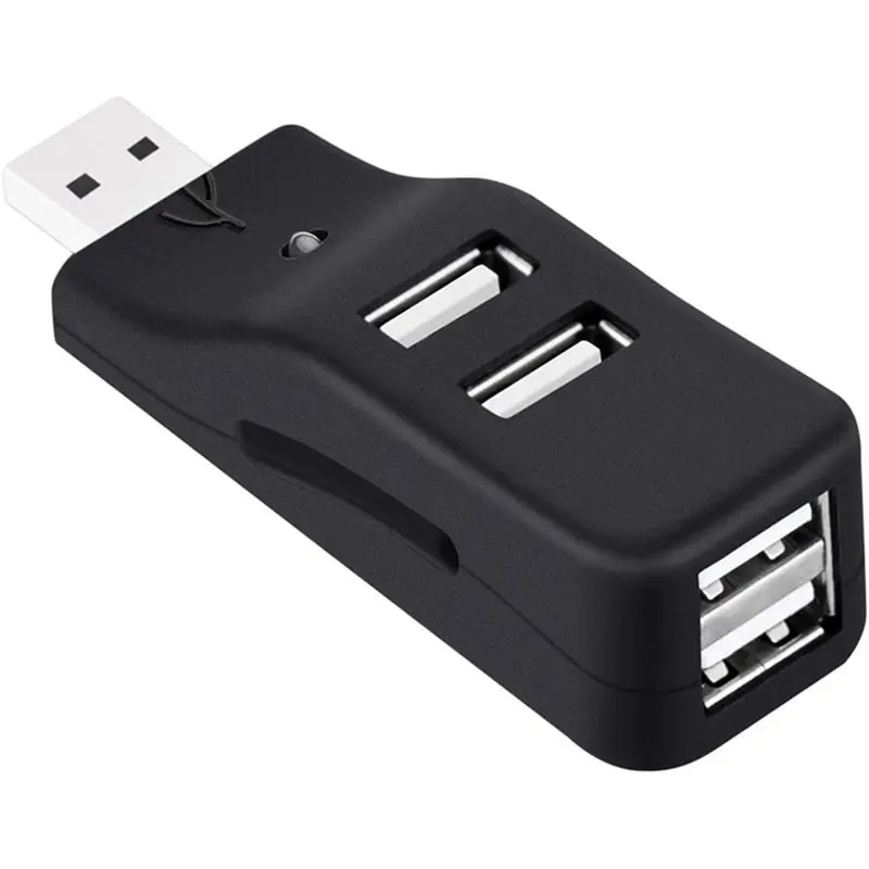 M51K-3X 4 Port USB Hub, Mini USB 2.0 Data Hub Splitter Small Portable, For PC, Laptop, Notebook PC, XPS, Imac