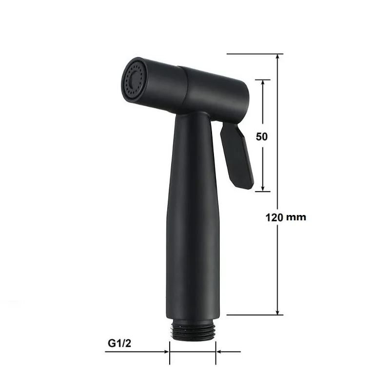 Opryskiwacz do toalety ręczny Bidet Toliet słuchawka prysznicowa myjnia spryskiwacz do pieluch do prysznica, łazienki do wc wowen łazienka 304 Stell czarny