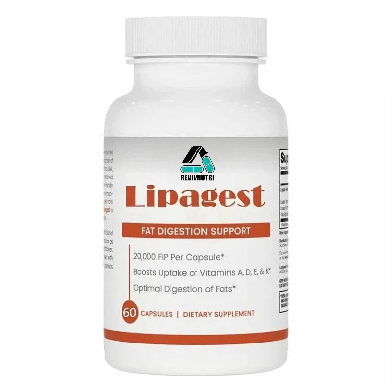 Concentrated Lipase 20000 FIP, Nutrient Absorption, Gallbladder Knife and Ketogenic Support - No Dairy or Vegan, 60 Capsules