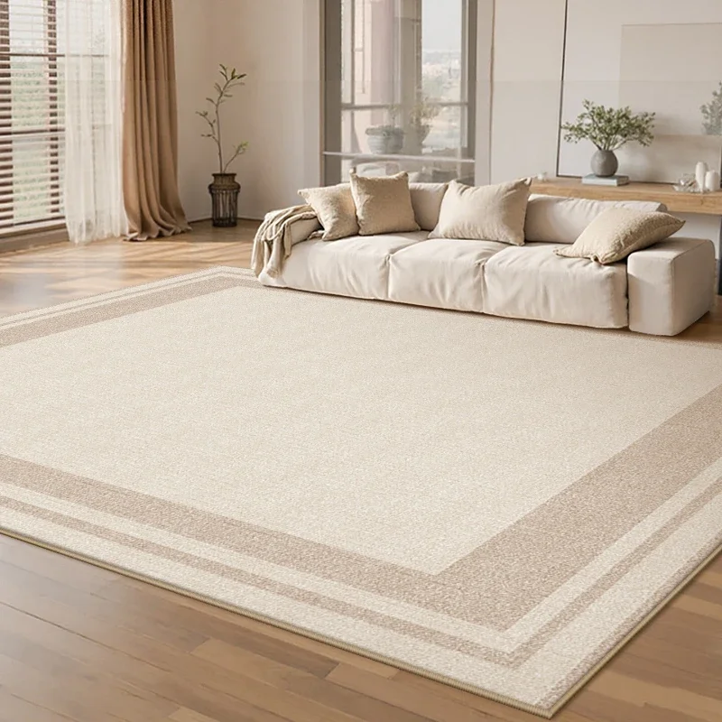 Large Area Rugs for Bedroom Thick Plush Lounge Floor Mat Fluffy Soft Study Rug Cream Style Living Room Decoration Simple Carpet