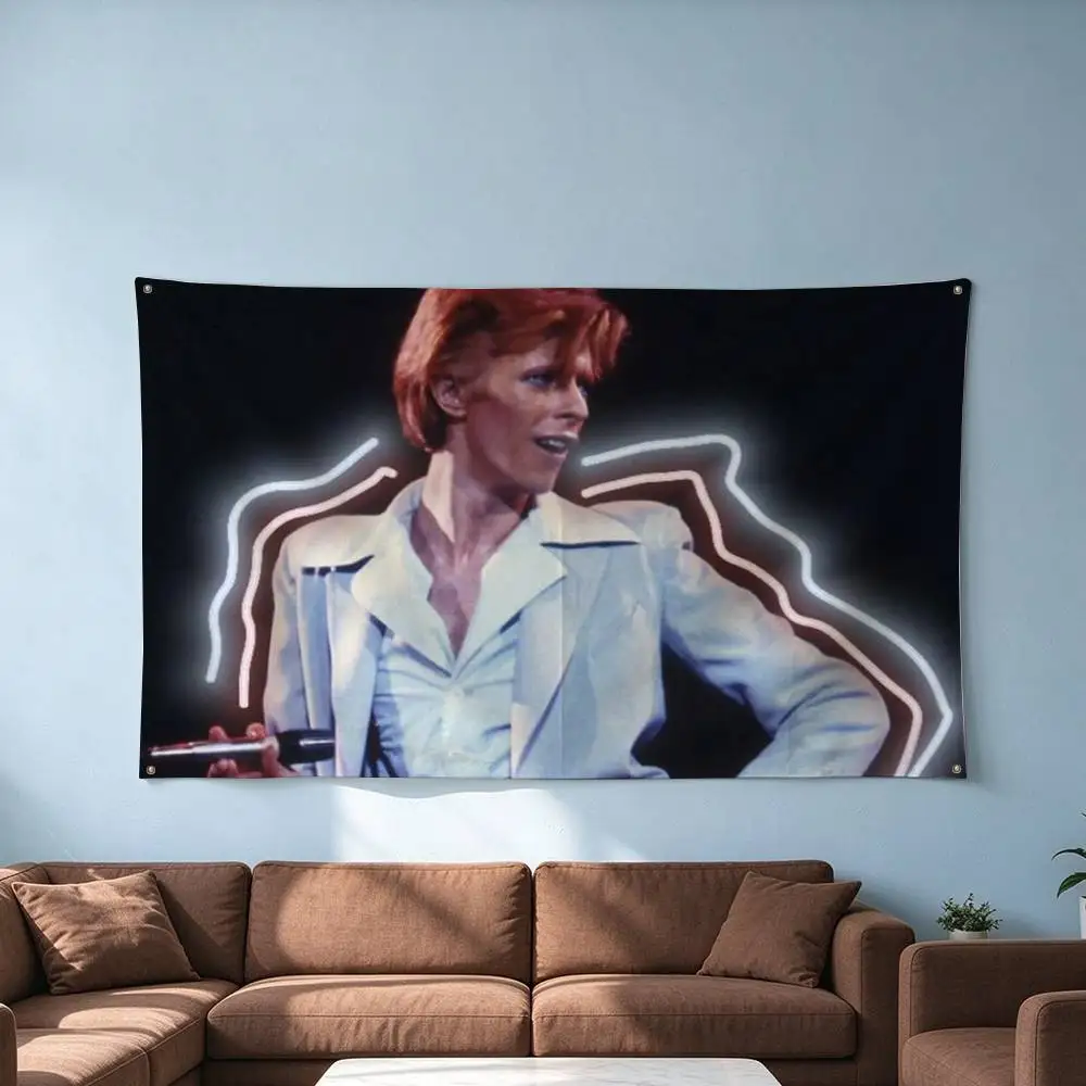 David B-Bowie Glam-Rock  Flags Wall Hanging Tapestry Outdoor Garage Room Decorative flag Background Blanket