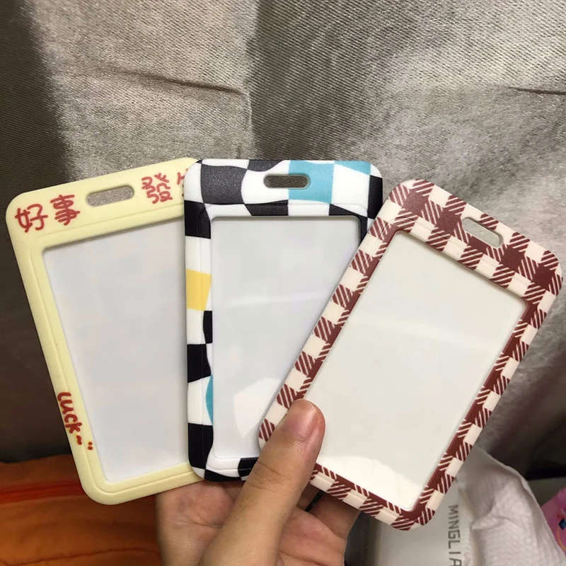

Cute Women's Card Holders Lanyards Name Card Case Student Campus Badge Holder Hand Strap Men's Cardholder Lanyards