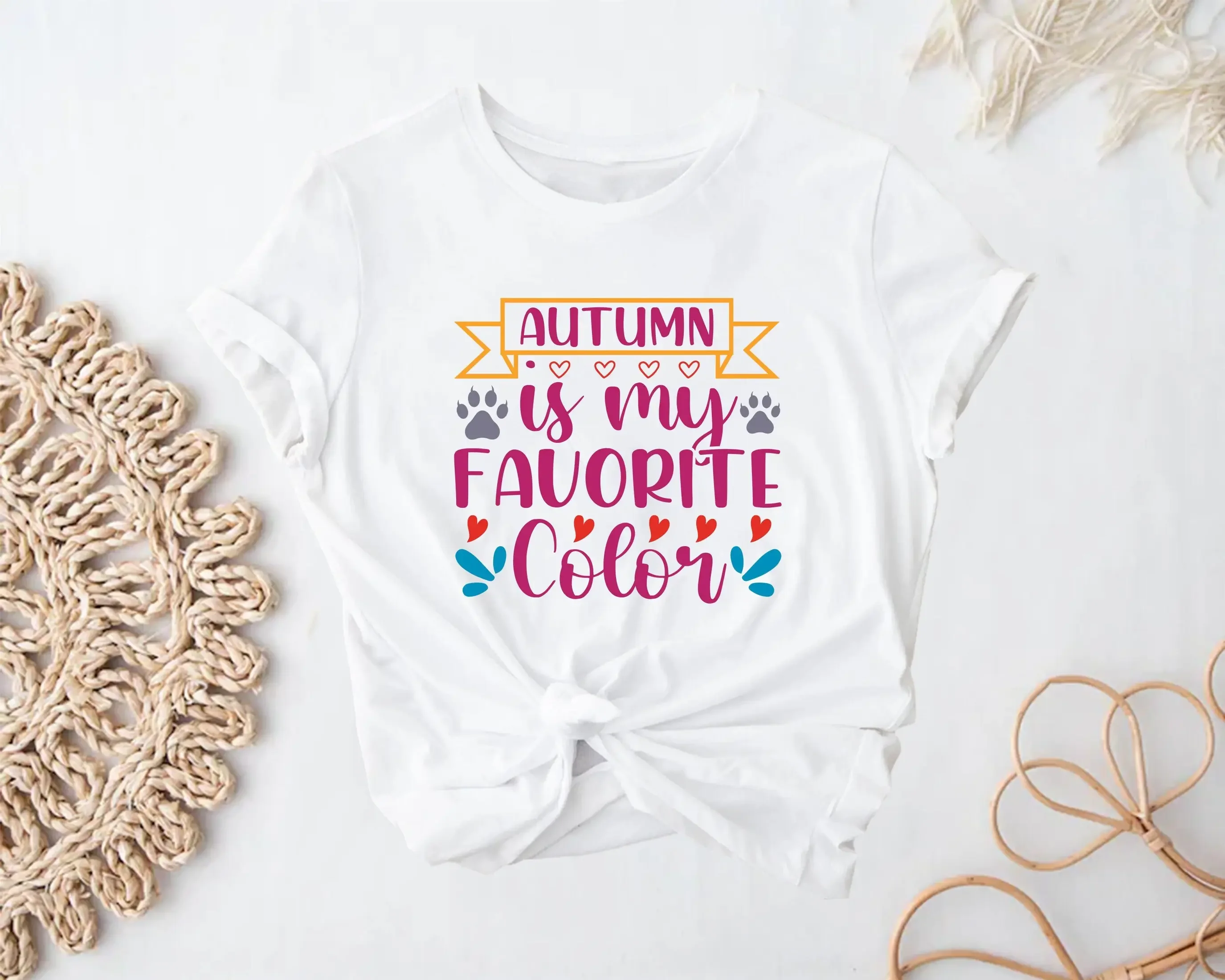 

Autumn Is My Favorite Color Fall T Shirt For Women Season Its Yall Gift