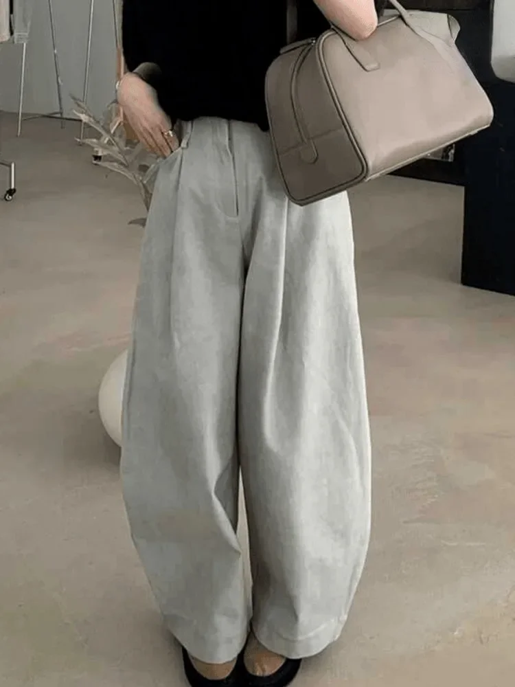 

HOUZHOU Vintage Y2k Baggy Woman Pants Oversize Korean Fashion Harajuku Trousers Japanese Style Casual Classic Slacks Autumn