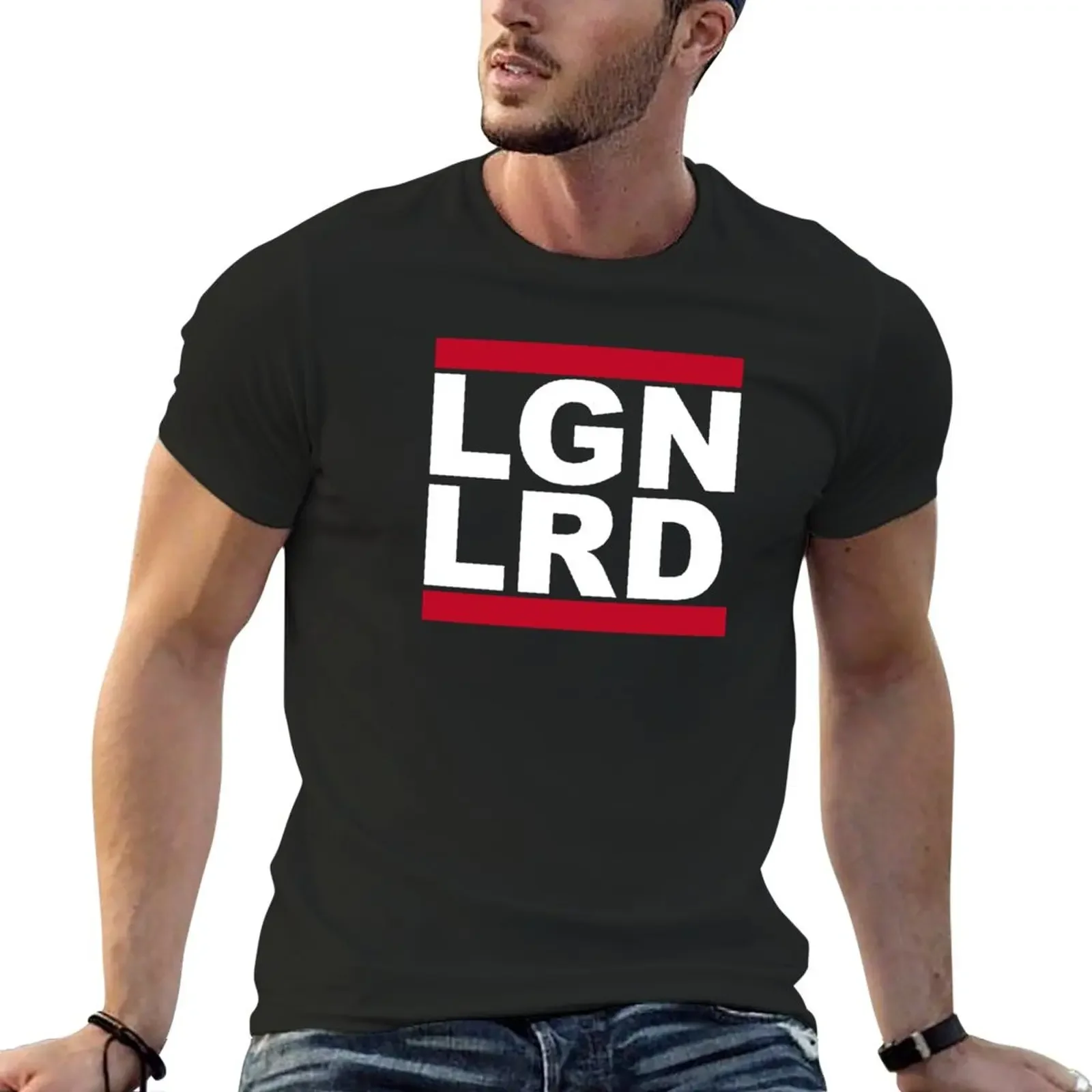 New LGN LRD (Lügenlord) FCK NZS Parody T-Shirt plus size tops customs design your own black t shirts for men