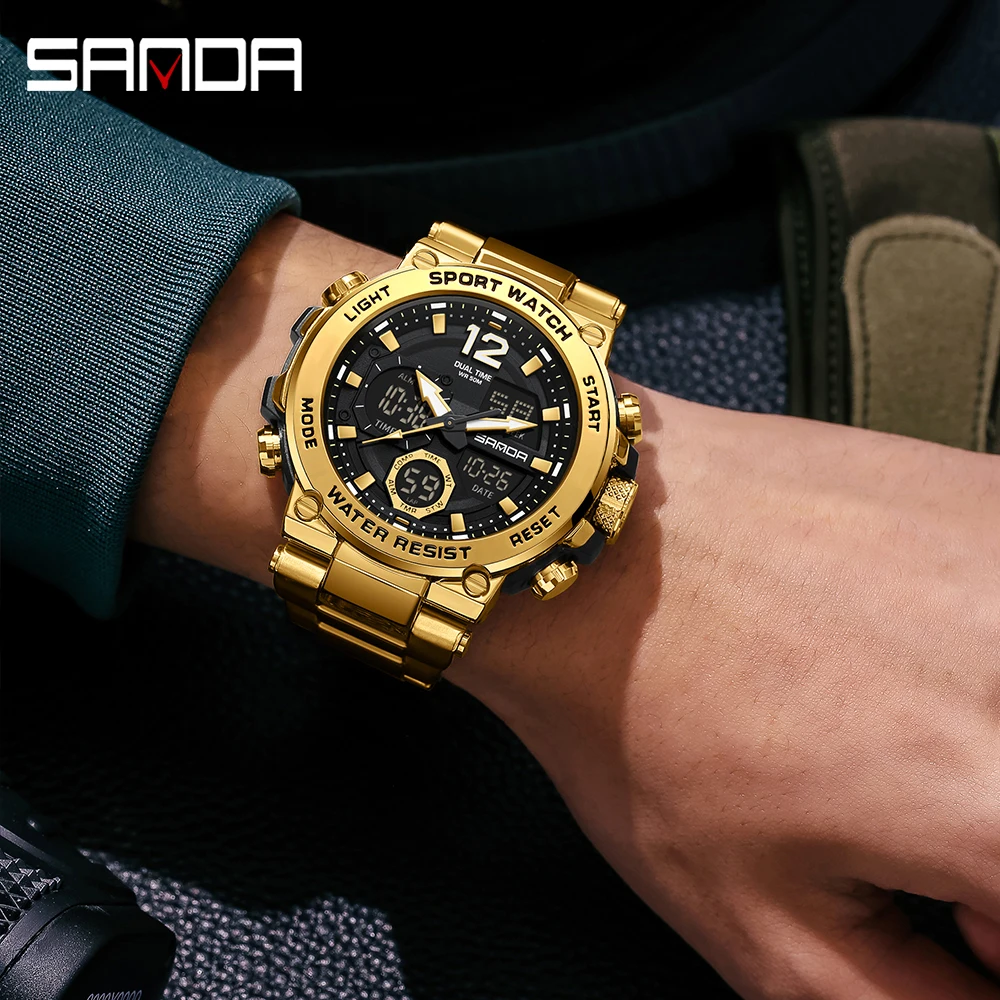 SADNA Top Brand New 6178 Men\'s Electronic Watch Multi functional Waterproof LED Luxury Men\'s Electronic Watch 2025