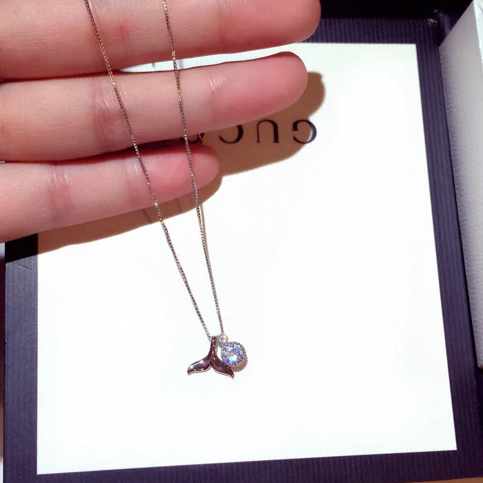 14K Rose Gold Diamond Necklace Pendant for Women Fine Collares Mujer CN(Origin) Diamond Pendant Rose Gold Geometric Necklace