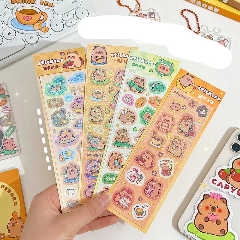 Waterproof Capybara Stickers Multi-purpose Self-adhesive Capybara Hand Account Sticker Portable Durable Stationery Sticker