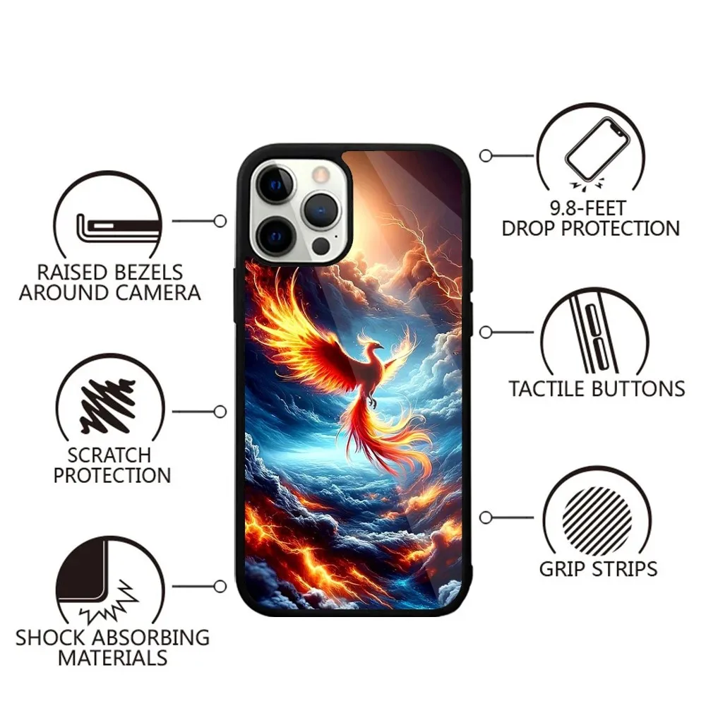 Phoenix Nirvana  Phone Case Strong Magnetic For IPhone 15,14,13,Pro,Max,Plus,11,12,Mini For Magsafe Wireless Charging