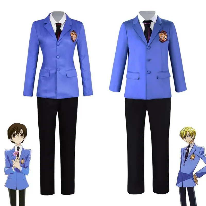 Ouran Host Club Anime Costume Fujioka Suou Tamaki King Cosplay High School Uniform Halloween Men Women Suit mb.3