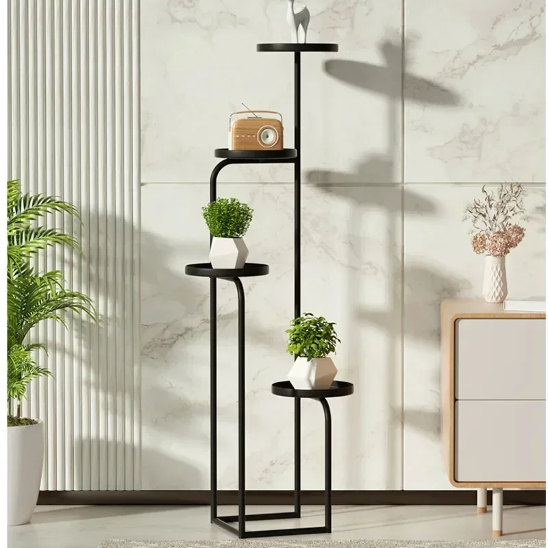 

Simple Plant Shelves Multilayer Iron Art Flower Stand with Welding Process Suitable for Various Scenes Plant Display Stand