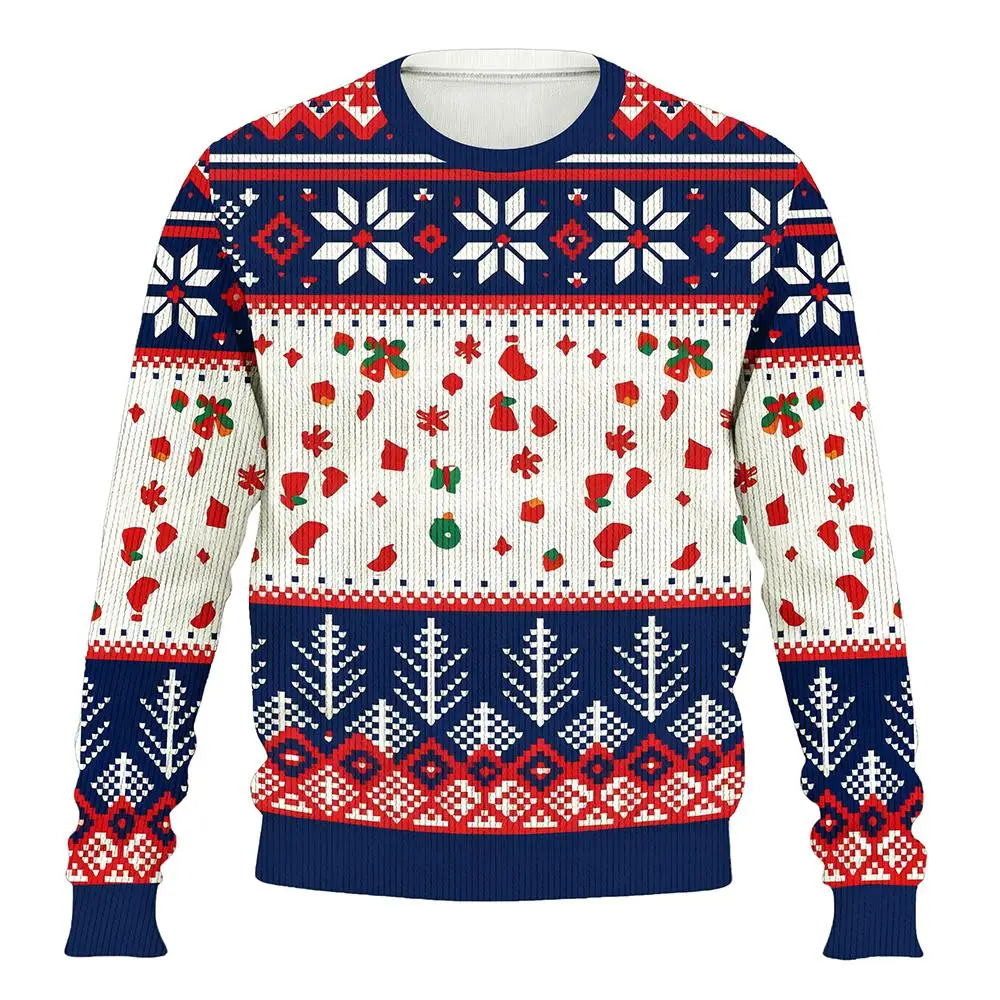 Funny Ugly Christmas Sweater DIY Face Family Portrait Custom Photo 3D Printed Pullover Personalized Christmas Gift Unisex Jersey