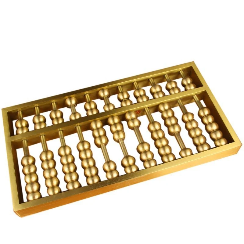 Ruyi Ornament, Available In Various Sizes, Gold Abacus, Nine- And Thirteen-Axis Portable Pendants, Copper Abac