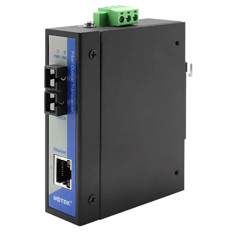 

Utai (UTEK) 100M Single Mode 1 Optical 1 Electrical Industrial Ethernet Switch UT-60-DCA1T1SC