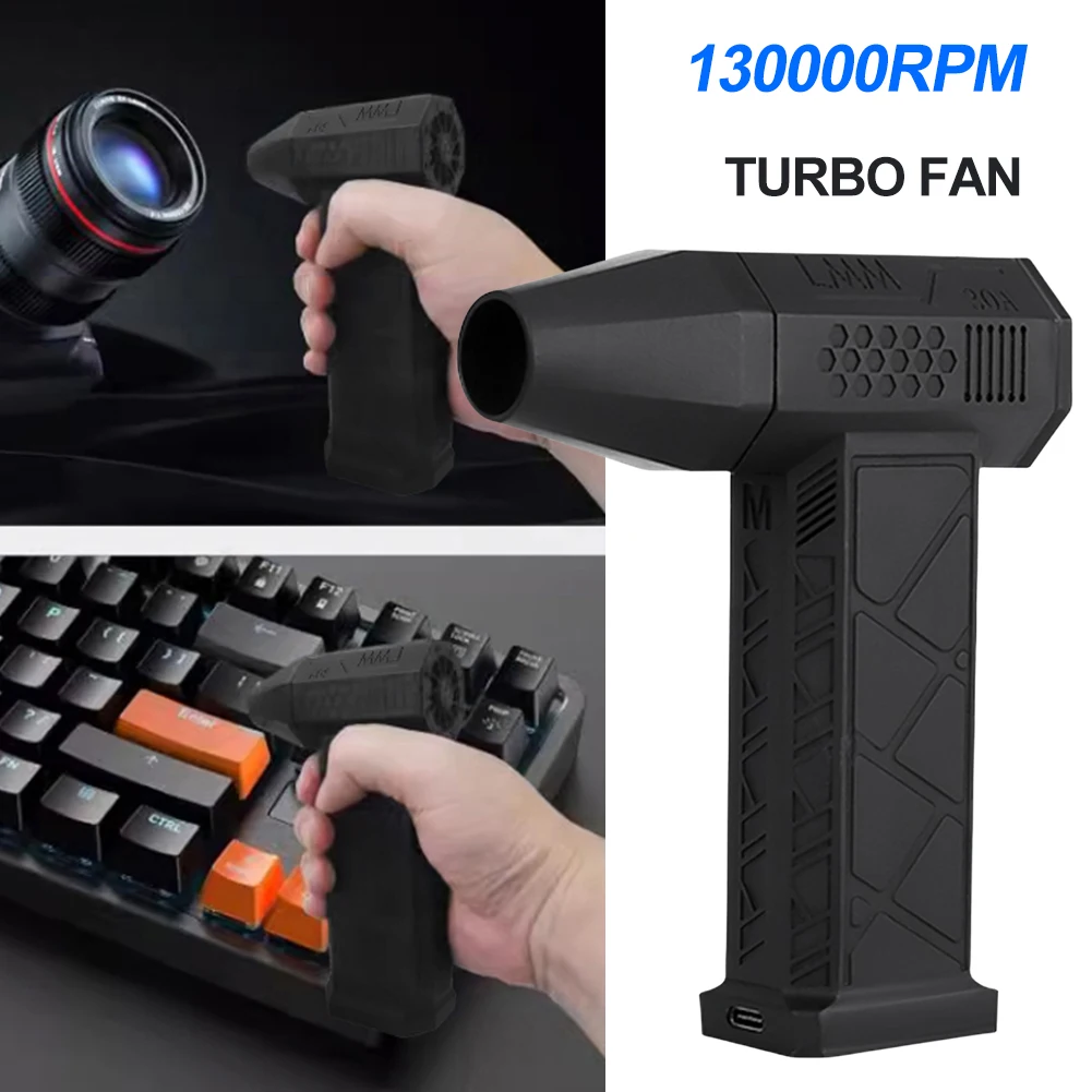 Air Blower 130000RPM Mini Turbo Jet Fan Portable Turbo Fan 52+M/S Turbo Violent Fan Brushless Motor Computer Keyboard Cleaner