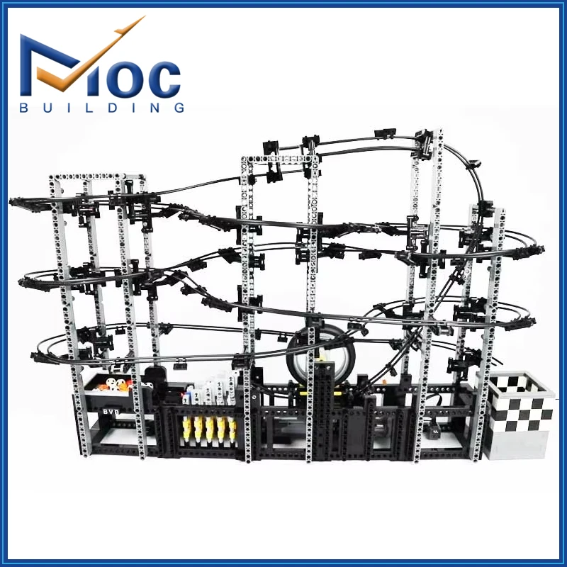 MOC Building Blocks Ball Shooter Marble Run Model GBC Module Motor Machine Sports Ball Technology Bricks DIY Assembly Toys Gifts