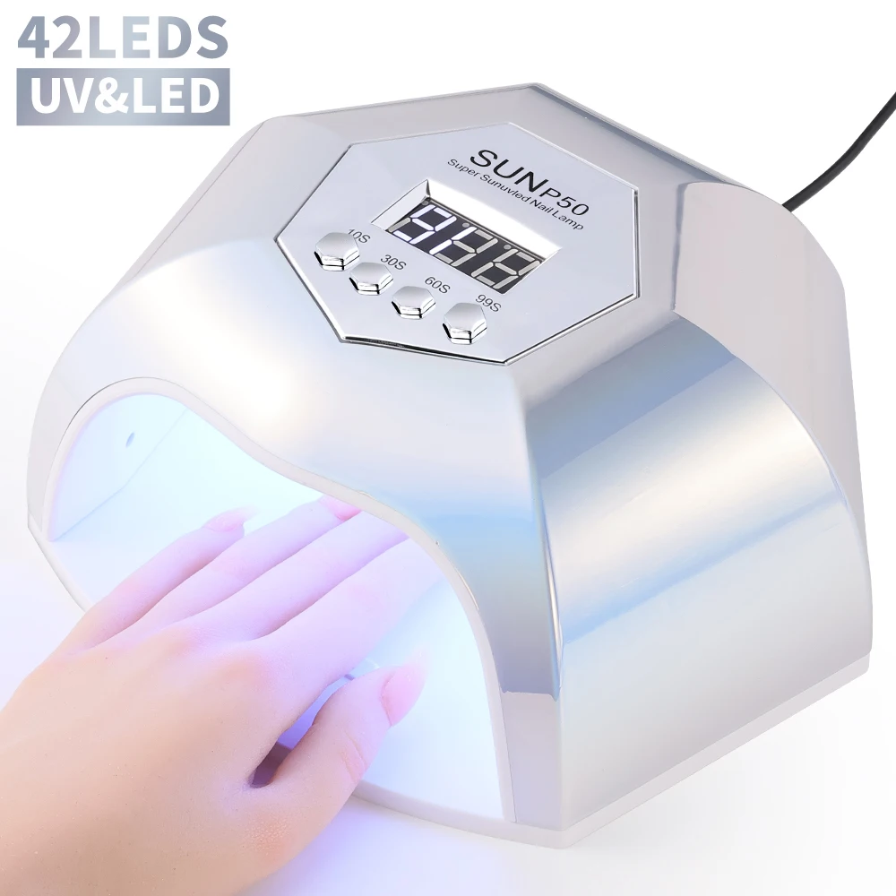 

42LED Nail Dryer Professional UV Nail Art Lamp with 4 Timers and Auto Sensor Drying Light for Gel Nail Polish Curing Nail Tools