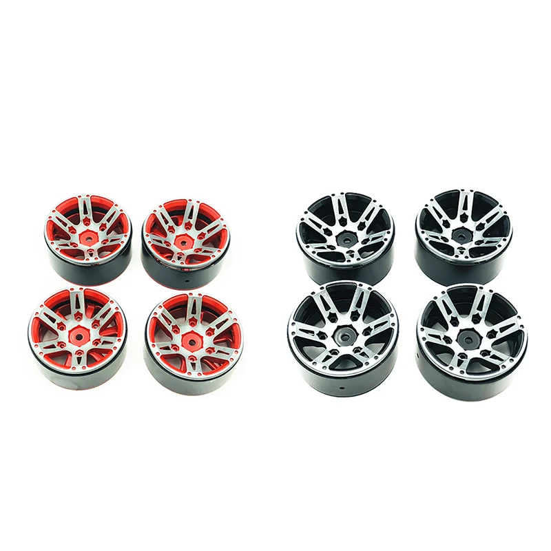 4Pcs Rc Rock Crawler Wheel Rim 1.9 Inch Beadlock For 1/10 Axial Scx10 90046 Tamiya Cc01 D90 D110 Tf2 Traxxas Trx-4